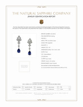 1.60 Ct.Tw.Total Carat Weight Blue Sapphire and Natural Diamond Drops Earrings, 14K White Gold Scan Report