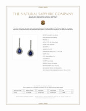 5.37 Ct.Tw.Total Carat Weight Blue Sapphire and Natural Diamond Pave Earrings, 18K White Gold Scan Report