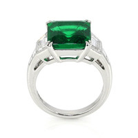 5.21 Ct. Emerald Natural Diamond Ring, Platinum 950 Image