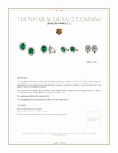 11.42 Ct.Tw. Emerald Natural Diamond Earrings, Platinum 950 Appraisal
