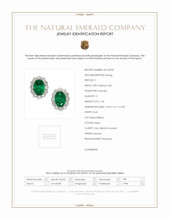 11.42 Ct.Tw. Emerald Natural Diamond Earrings, Platinum 950 Scan Report