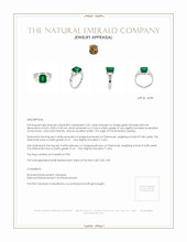 2.81 Ct. Emerald Natural Diamond Accent Stones Ring, Platinum 950 Appraisal