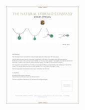 0.40 Ct. Emerald Natural Diamond Pave Pendant, 18K White Gold Appraisal