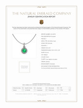 0.40 Ct. Emerald Natural Diamond Pave Pendant, 18K White Gold Scan Report