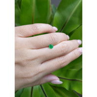 0.40 Ct. Emerald Natural Diamond Pave Pendant, 18K White Gold Life Style