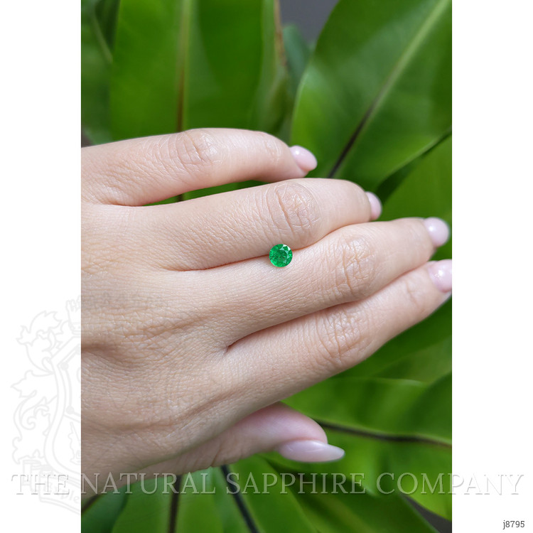 0.40 Ct. Emerald Natural Diamond Pave Pendant, 18K White Gold