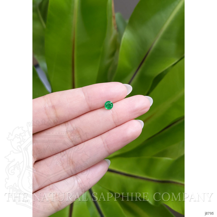 0.40 Ct. Emerald Natural Diamond Pave Pendant, 18K White Gold