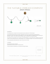 0.30 Ct. Emerald Natural Diamond Pave Pendant, 18K White Gold Appraisal