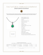 0.30 Ct. Emerald Natural Diamond Pave Pendant, 18K White Gold Scan Report