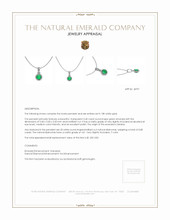 0.40 Ct. Emerald Natural Diamond Pave Pendant, 18K White Gold Appraisal