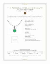 0.40 Ct. Emerald Natural Diamond Pave Pendant, 18K White Gold Scan Report