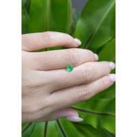 0.40 Ct. Emerald Natural Diamond Pave Pendant, 18K White Gold Life Style