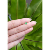 0.40 Ct. Emerald Natural Diamond Pave Pendant, 18K White Gold Life Style