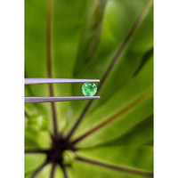 0.40 Ct. Emerald Natural Diamond Pave Pendant, 18K White Gold Life Style