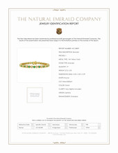 2.20 Ct.Tw.Total Carat Weight Emerald and Diamond Bracelet, 14K Yellow Gold Scan Report