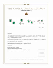 2.27 Ct.Tw.Total Carat Weight Emerald and Diamond Earrings - 18K White Gold Appraisal