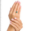 1.39 Ct. Emerald Natural Diamond Ring, 18K White Gold Image