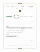 11.85 Ct.Tw.Total Carat Weight Emerald Natural Diamond Bracelet, 14K White Gold Appraisal