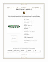 11.85 Ct.Tw.Total Carat Weight Emerald Natural Diamond Bracelet, 14K White Gold Scan Report
