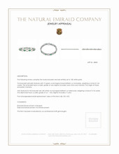 2.24 Ct.Tw. Emerald Natural Diamond Tennis/Line Bracelet, 18K White Gold Appraisal