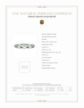 2.24 Ct.Tw. Emerald Natural Diamond Tennis/Line Bracelet, 18K White Gold Scan Report