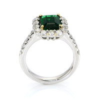 1.92 Ct. Emerald Natural Diamond Ring, 18K White & Yellow Image