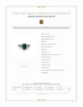 1.10 Ct. Emerald Natural Diamond Ring, 18K White Gold Scan Report