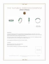 0.54 Ct. Emerald and Diamond Ring - 18K White Gold Appraisal