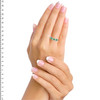 0.54 Ct. Emerald and Diamond Ring - 18K White Gold Image