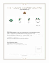2.49 Ct. Emerald Natural Diamond Antique Style Ring, Platinum 950 Appraisal