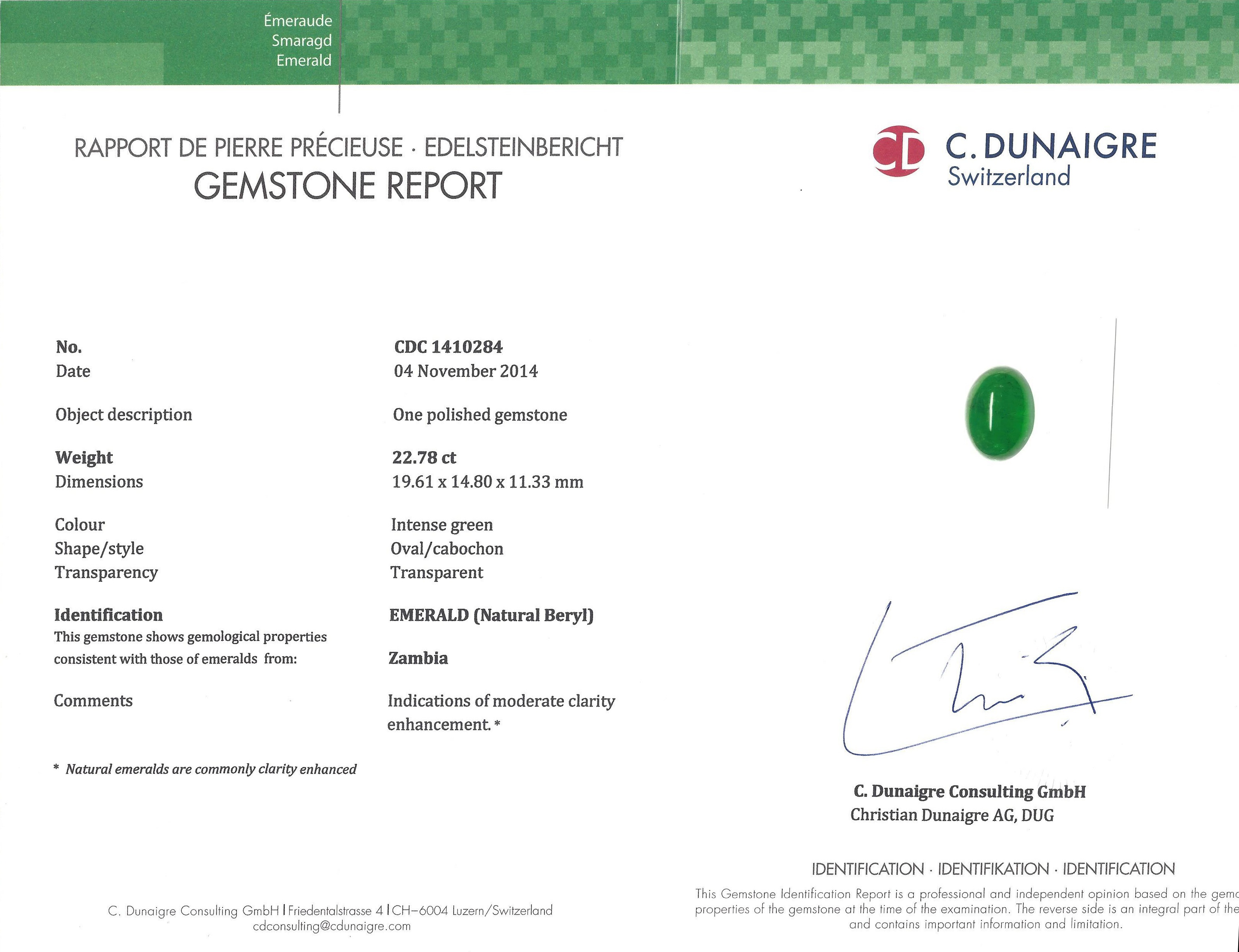 22.78 Ct. Emerald and Natural Diamond Three Stone Ring, Platinum 950