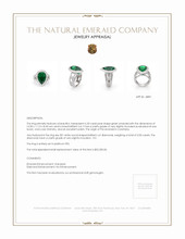 6.33 Ct. Emerald and Diamond Ring, Platinum 950 Appraisal