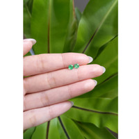 0.50 Ct.Tw. Emerald Studs Earrings, 14K Yellow Gold Life Style