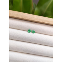 0.50 Ct.Tw. Emerald Studs Earrings, 14K Yellow Gold Life Style