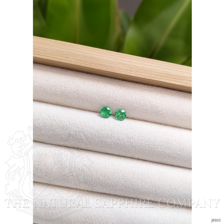 0.50 Ct.Tw. Emerald Studs Earrings, 14K Yellow Gold