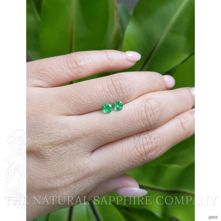 0.50 Ct.Tw. Emerald Studs Earrings, 14K Yellow Gold