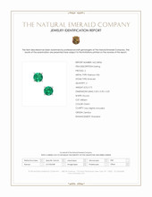 0.75 Ct.Tw.Total Carat Weight Emerald Studs Earrings, Platinum 950 Scan Report