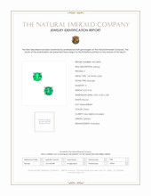 0.56 Ct.Tw. Emerald Studs Earrings, 14K White Gold Scan Report