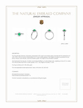 0.30 Ct. Emerald Natural Diamond Pave Ring, 18K White Gold Appraisal