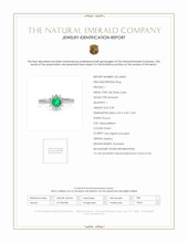 0.30 Ct. Emerald Natural Diamond Pave Ring, 18K White Gold Scan Report