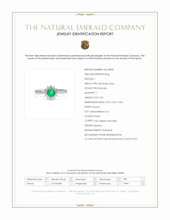 0.30 Ct. Emerald and Natural Diamond Pave Ring, 18K White Gold Scan Report