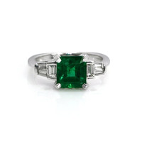 2.04 Ct. Emerald Natural Diamond Ring, 18K White Gold Video
