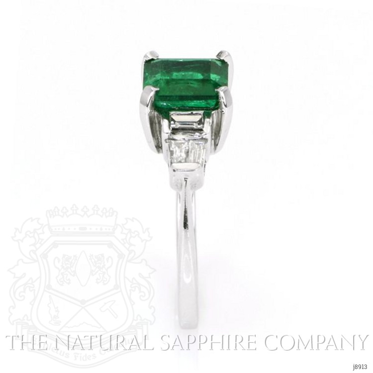 2.04 Ct. Emerald Natural Diamond Ring, 18K White Gold