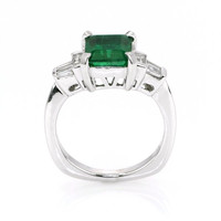 2.04 Ct. Emerald Natural Diamond Ring, 18K White Gold Image