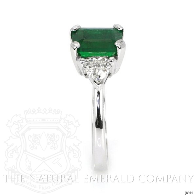 2.24 Ct. Emerald Natural Diamond Ring, 18K White Gold