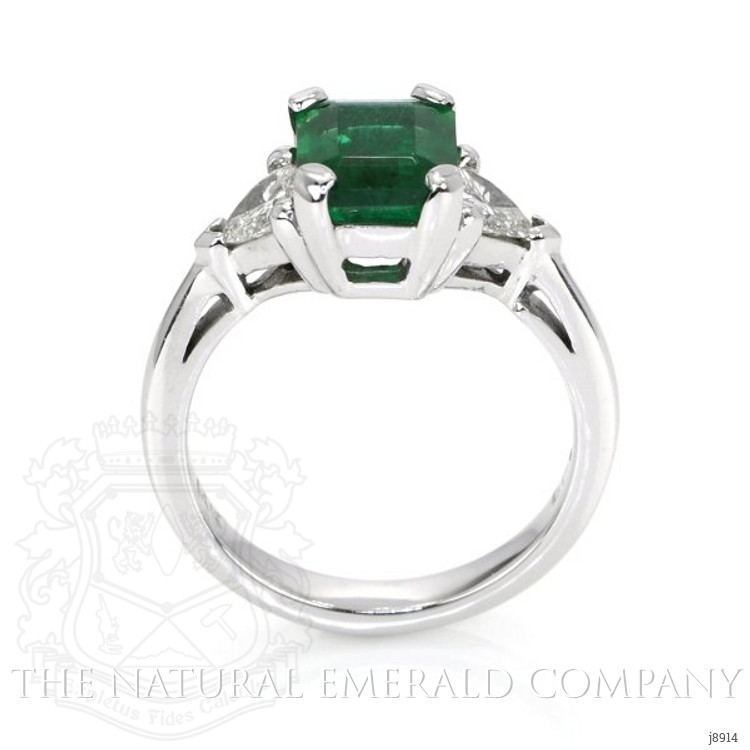 2.24 Ct. Emerald Natural Diamond Ring, 18K White Gold