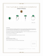 3.75 Ct. Emerald and Diamond Ring, 18K White Gold Appraisal
