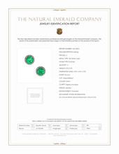 0.50 Ct.Tw. Emerald Natural Diamond Pave Earrings, 18K White Gold Scan Report
