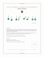 2.86 Ct.Tw. Emerald Natural Diamond Halo Earrings, 18K White & Yellow Appraisal