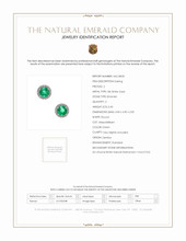 0.40 Ct.Tw. Emerald Natural Diamond Pave Earrings, 18K White Gold Scan Report